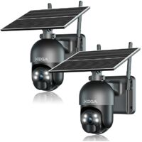 Lot de 2 caméras de sécurité 3G/4G LTE extérieures – Alimentation solaire – Vision nocturne 2K – Détection de mouvement PIR – Inclinaison 355°/95° - XEGA 3 G