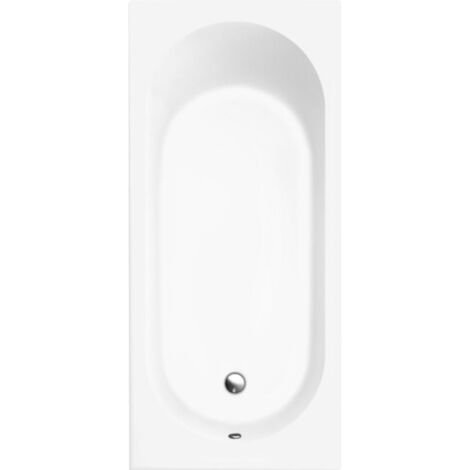 Villeroy & Boch – Baignoire droite 160 x 70 cm en acrylique renforcé – Design rectangulaire – Vidage latéral centré – Antidérapante VILBOgrip