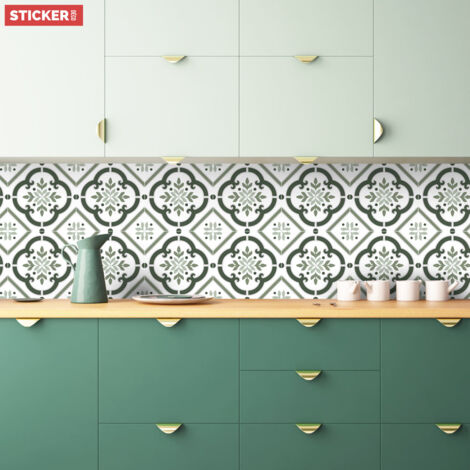 Crédence Adhésive Carrelage Olive 100 x 40 cm
