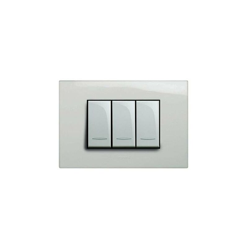 PLACCA VELA QUADRA-BIANCO LUCIDO 3M - LEGRAND 685641