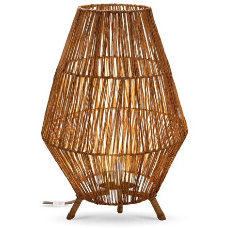 SISINE Lámpara Decorativa 70 cm Cable Yute. Luz Fría y Cálida (1/4)