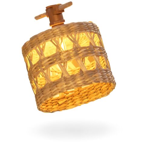 ALBA Guirnalda decorativa de cuerda de yute para interior y exterior. Luz cálida. Hecho en España