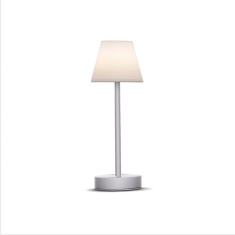 LOLA SLIM 30 cm Lámpara de mesa con batería recargable. Luz LED cálida. Fabricada en España