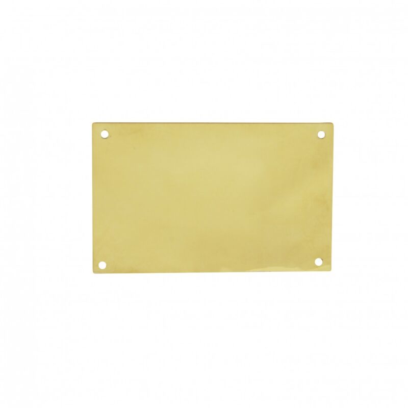 Plaque de propreté acier laitonné, L.9 x l.6