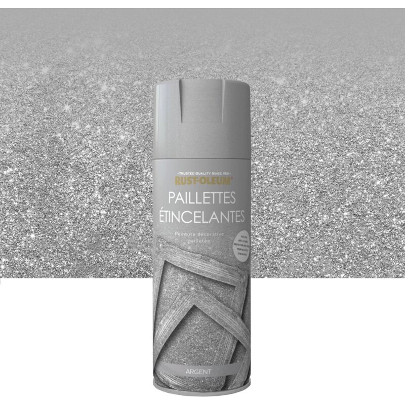 Peinture aérosol Paillettes RUST-OLEUM argent brillant 400 ml