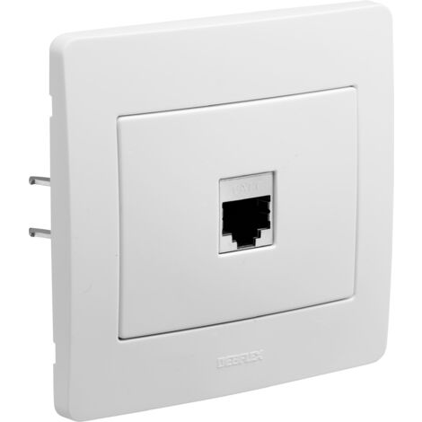 DEBFLEX - DIAM2 PRISE RJ12 OU RJ45 BLANC - 739370