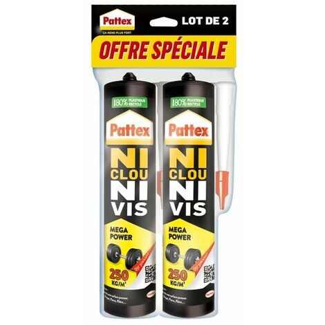 Pattex – Colle de fixation mastic acrylique 740 g – Pour murs et plafonds – Prise progressive – Résistance 100 kg/cm² – Intérieur et extérieur abrité