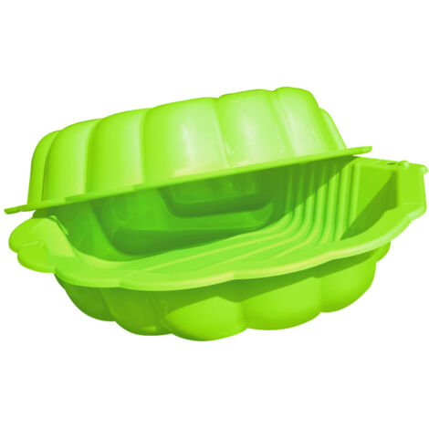 Soulet – Bac à sable en plastique 87 x 78 cm – Polyéthylène haute densité – Couleur verte – Pour espaces extérieurs sécurisés