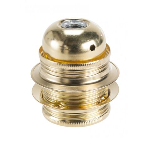 Centrale Brico – Douille électrique E27 à vis en fer et laiton – Puissance 150W – Tension 250V – Pour éclairage intérieur – Dimensions 60mm x 38mm