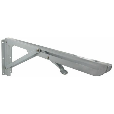 SANS MARQUE Equerre Escamotable Acier Epoxy Blanc, H.14 X P.40 Cm (1/3)