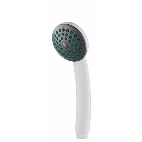 Pommeau De Douche Simple Fonction JJA En ABS Blanc - Traitement Anticalcaire - Embouts Universels