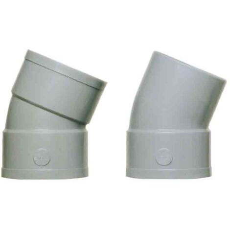 Coude mâle / femelle 22° en pvc, GIRPI, diam. 100 mm (1/2)