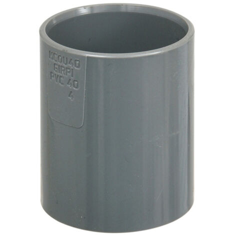 Girpi – Manchon PVC à coller femelle/femelle D.40 – Raccordement femelle – PVC pression NF-P – Pour chantiers humides