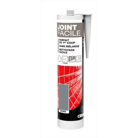 Joint pâte carrelage 310 ml – Gris moyen – Pour pièces humides – Rendement 1 m² – Cartouche facile à appliquer – Cermix (1/3)