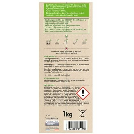 Cristaux de soude soluvert starwax 1kg