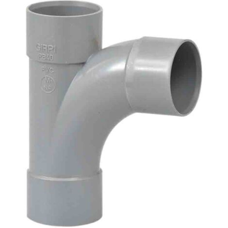 GIRPI Té d'évacuation pied de biche à 87°30 femelle/femelle Ø 40 mm (1/2)