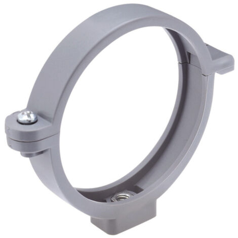 Girpi – Collier de fixation murale pour tuyau d'évacuation Ø 80 mm – Type CAB avec insert 7 x 150 – Couleur gris – Fixation durable