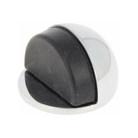 AUTRES Butée de porte à fixer au sol CHRISLIGNE alu chromé, L.4 x H.3 x l.4 cm (1/3)