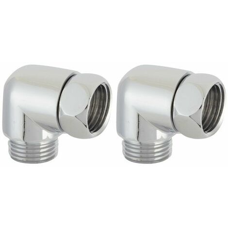 Lot de 2 raccords équette mâle-femelle 15x21 – Raccord laiton chromé – Filetage plomberie pour installations durables