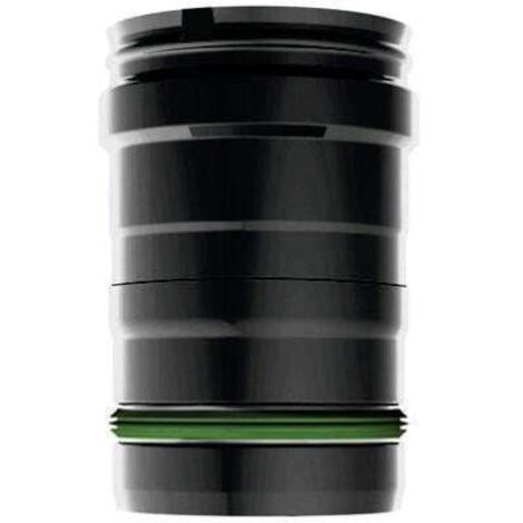 Raccord fumisterie noir mat 80mm – Inox – Pour raccordement arrière appareil – Norme CE 0476 – Installation professionnelle recommandée – Isotip Joncoux (1/2)