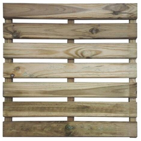 Dalle terrasse en bois Pila, L.50 x l.50 cm x Ep.30 mm