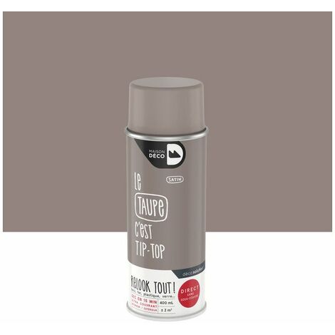 Peinture aérosol relook tout MAISON DECO taupe satiné 0.400 L
