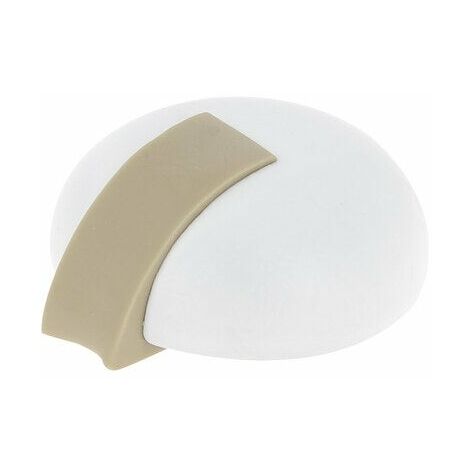 CHRISLIGNE Butée de porte à fixer au sol CHRISLIGNE bois peint blanc L. 5.1 x H. 2 x l. 4.8 cm (1/3)