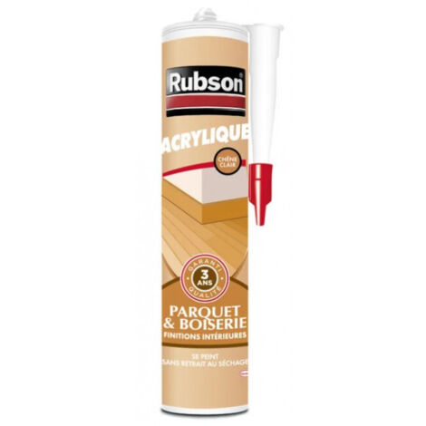 Mastic D'Étanchéité Boiserie, Parquet Et Plinthe Rubson 280 Ml Gris Moyen (1/4)