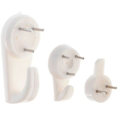 Lot de 20 crochets béton pour tableaux et cadres – Charge jusqu'à 12 kg – Kit complet avec crochets n°1, n°2 et n°3 – Polyamide – Le Crochet Francais