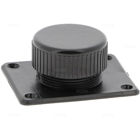 Hettich – Pied de meuble réglable en hauteur – Plastique à visser – Diamètre 65mm – Hauteur 25mm – Largeur 80mm – Pour meubles