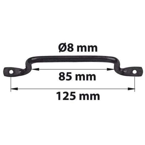 Poignée Fil L. 140 Mm Afbat Acier Noir Mat (1/4)