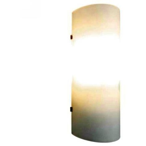 Applique murale 1 lumière E27 – Verre blanc – Hauteur 26cm – Largeur 10.5cm – IP20 pour espaces intérieurs