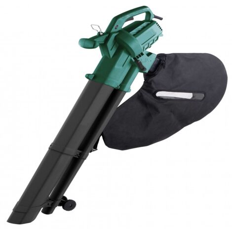 Aspirateur souffleur électrique 2800 W – Capacité d'aspiration 5.3 m³/min – Réduit le volume de déchets 7 fois – Pour feuilles mouillées