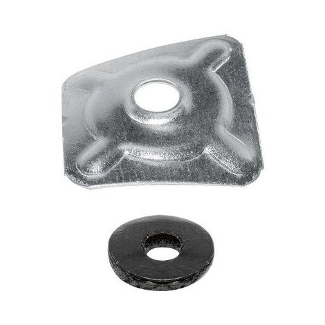 Lot De 10 Plaquettes Et Rondelles, L.38 Mm Aluminium 701039 Bol-Fixations