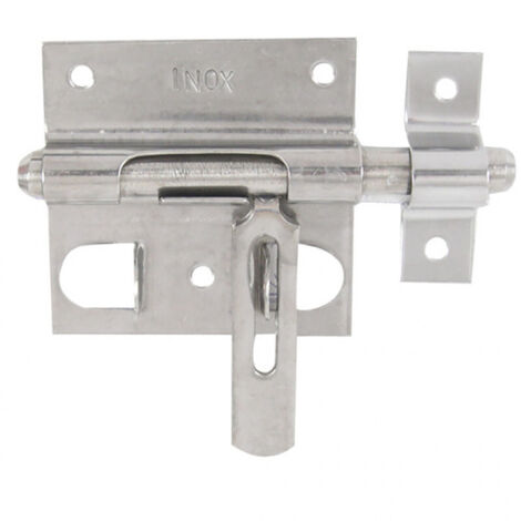 Afbat – Verrou de box à cadenas 12 mm – Acier inoxydable 316L – Résistance à la corrosion – Pose à visser – Sécurité renforcée pour extérieur