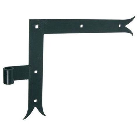 Afbat – Équerres en acier prépeint 250x300x21mm – Fixation robuste pour volets battants – Diamètre trou 14mm – Fabrication française (1/2)