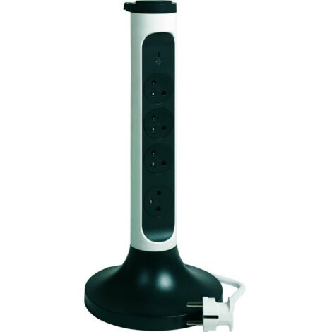 Legrand – Rallonge multiprise verticale 4 prises 2P+T 3680W – Câble 2m H05VV-F – Parafoudre intégré – Interrupteur ON/OFF lumineux bleu (1/7)