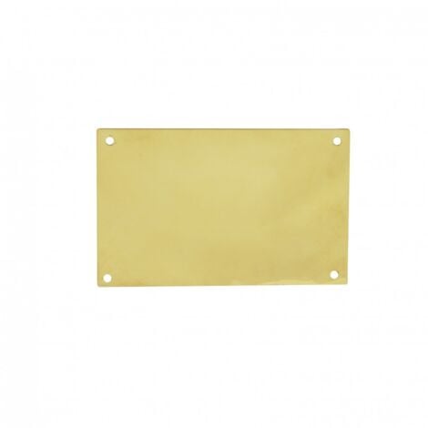 Plaque de propreté acier laitonné, L.9 x l.6
