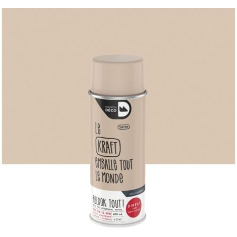 Peinture aérosol relook tout MAISON DECO beige kraft satiné 0.400 L