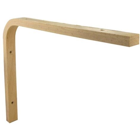 Équerre de fixation multiplis bois 20 cm – Pour tablettes en bois – Support jusqu'à 20 kg – Dimensions H.20 x P.25 cm – Cime