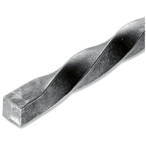 Carré Torsadé Acier Brut, L.1 M X L.1.2 Cm X H.1.2 Cm