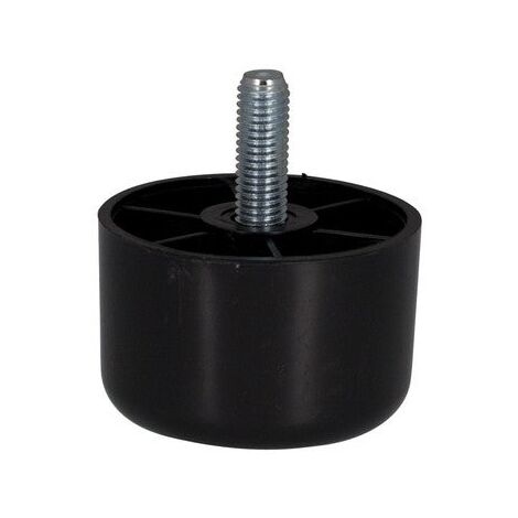 Pied de meuble plastique à visser 40 mm – Diamètre 60 mm – Charge max 30 kg – Finition noire mat pour meubles modernes – Cime (1/2)