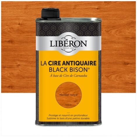 Cire liquide pour bois dur – Teinte merisier foncé – Protection et finition esthétique – Application facile sur meubles et objets – Liberon