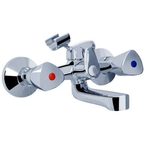 Mélangeur de baignoire chromé brillant – Finition métal – Mécanisme cartouche céramique 1/4 tour – Débit 22 l/min
