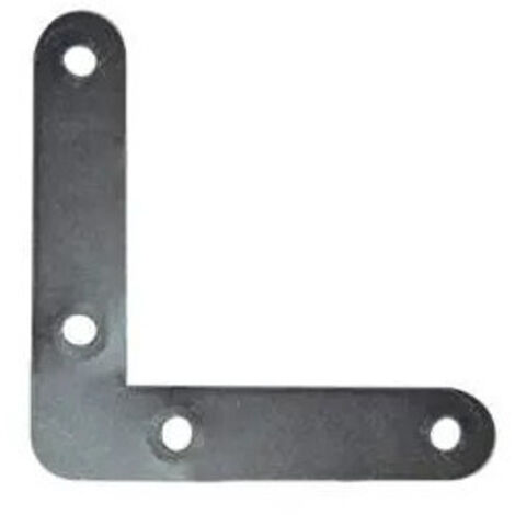 Équerre à plat, de fenêtre à bout rond, 50x50x10 mm, acier zingué