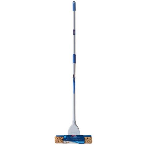 Balai éponge à essorage intégré 120 cm – Éponge cellulose super absorbante – Poignée antidérapante – Nettoyage intérieur efficace – Spontex Expert