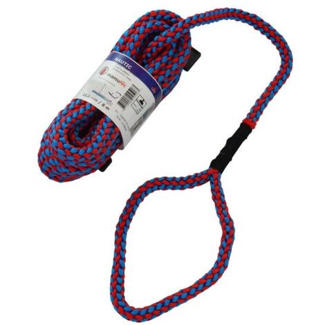 Corde polypropylène 8 mm x 20 m Orange/Jaune/Noir - Laisse amarrage, Cordes Polypropylene Corde multifonctionnelle, Charge de Rupture: 700 Kg
