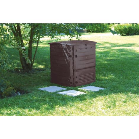 Graf – Composteur monobloc 400 l en polypropylène – Montage sans outils – Pour compostage efficace des déchets organiques – Fabrication française