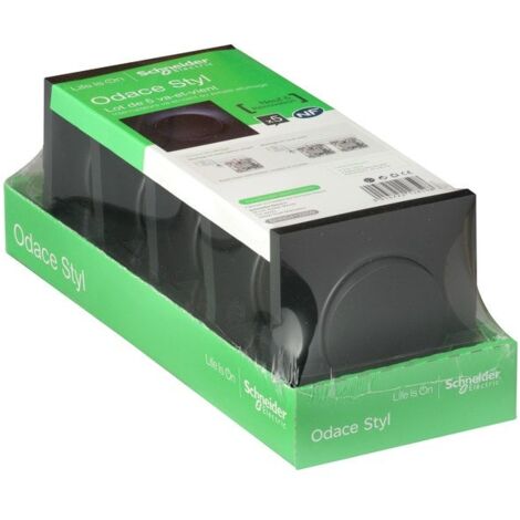 Lot de 5 interrupteurs va-et-vient complet Odace, SCHNEIDER ELECTRIC, gris anthracite