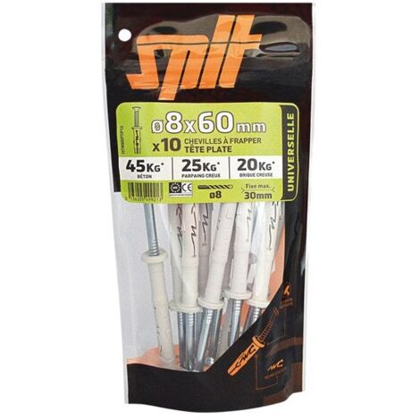 ELIVED EV034 Kit De Vis Et Chevilles Pour Support Mural TV Pour Mur En Béton Et Poutres En Bois, Avec Vis Hexagonales M6 X 60 Mm Et Chevilles, Accessoires Pour Support TV